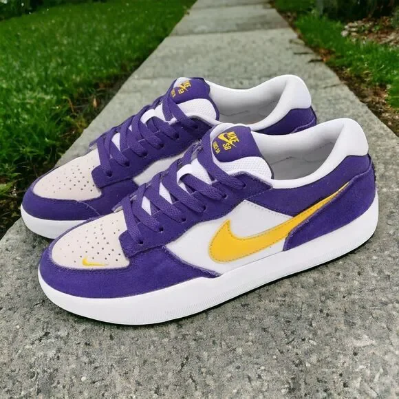 NIKE SB Force 58 Shoes LSU LA LAKERS Purple Gold Edition Mens